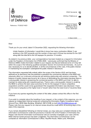 FOI2022/14923 - 请求有关 ODF 承包商的信息